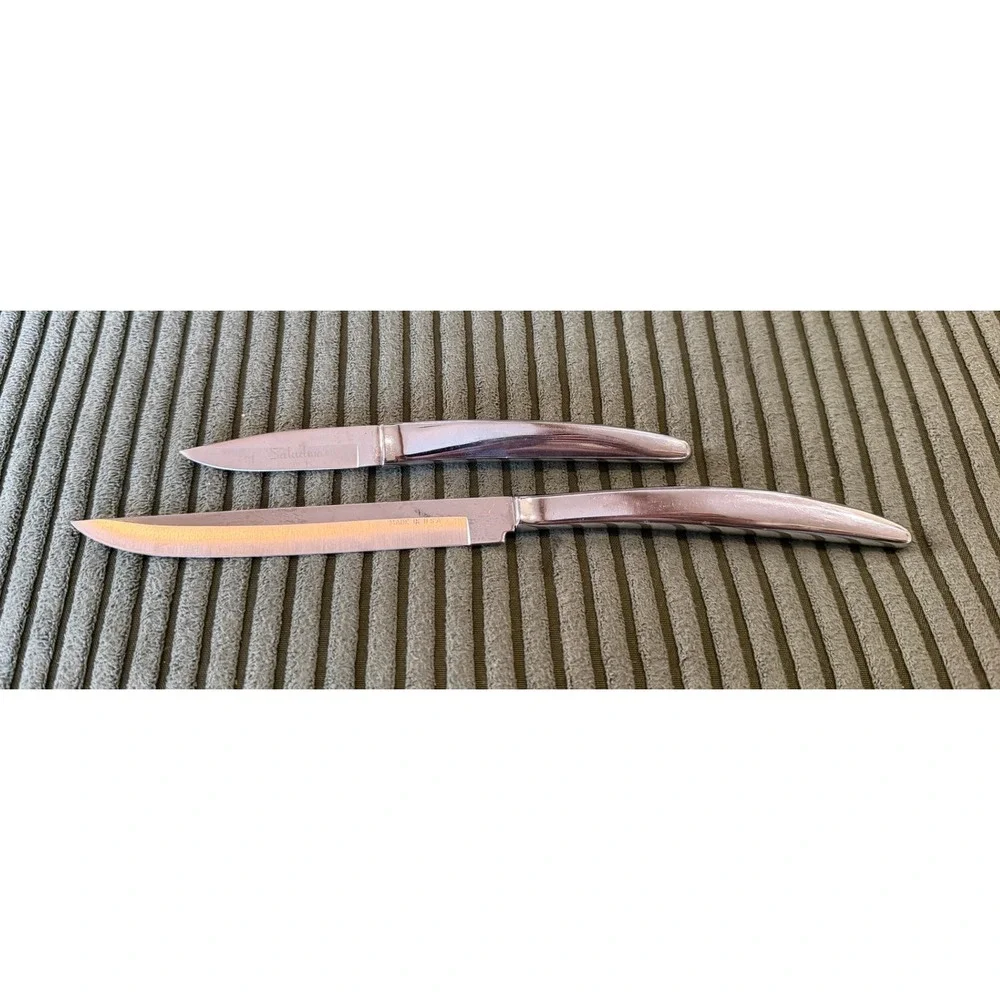 Saladmaster 401 402 Steak Knives Set Stainless Steel Made‎ in USA